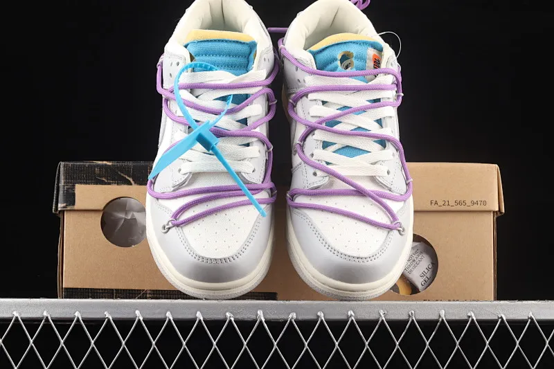 All Categories Nk SB Dunk Series Nk SB Dunk Low Low-top sneakers Pure original version OF x Nk Dunk Low OW Gray SB smashed backboard fashion casual sneakers DM1602-125